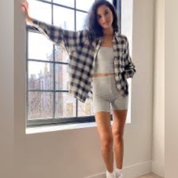 𝅺TNA Boyfriend Fit Plaid Hoodie - Picture 2 of 4